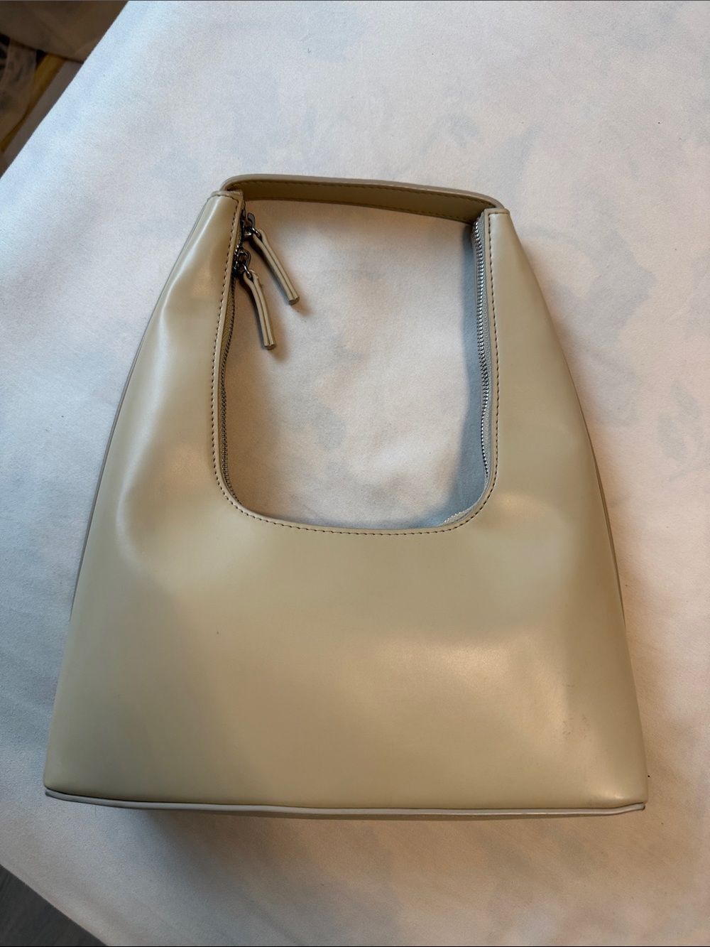 OAK + FORT Cream Structured Shoulder Bag